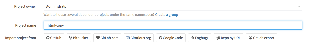 Import export · Settings · Project · User · 帮助 · GitLab